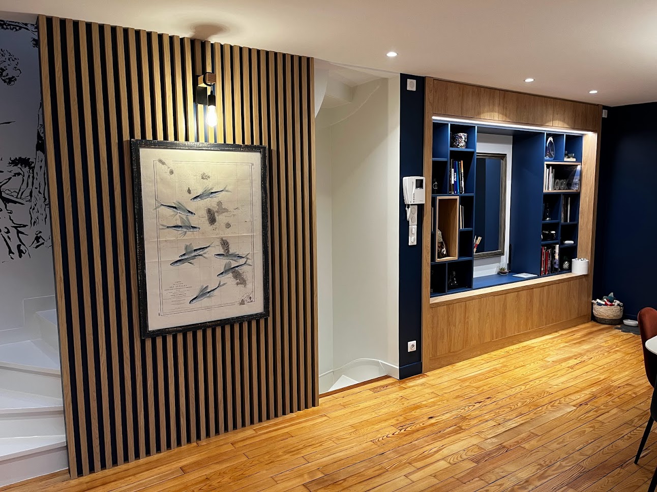 habillage escalier Anne Sampeur décoration intérieure